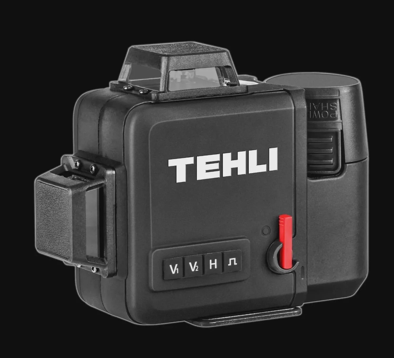 TEHLI TEH 360° Green Cross Line Self-Levelling Laser Level, black device with red button and white TEHLI logo on front panel.