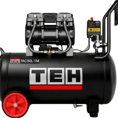 TEH TAC50L-M1 50L Oil-Free Air Compressor 1500W 2HP — 250 L/min — 8 Bar — Trade &amp; Professional