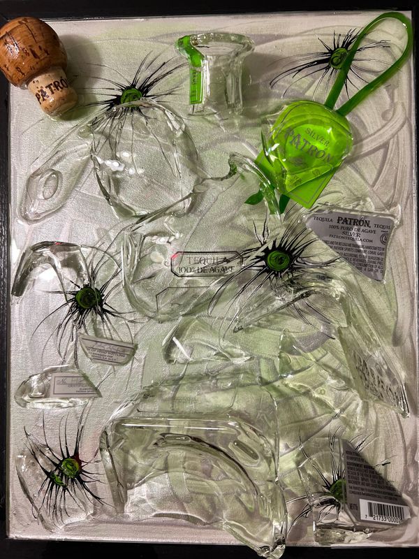 Patron Silver Bottle Resin Wall Art 11x14