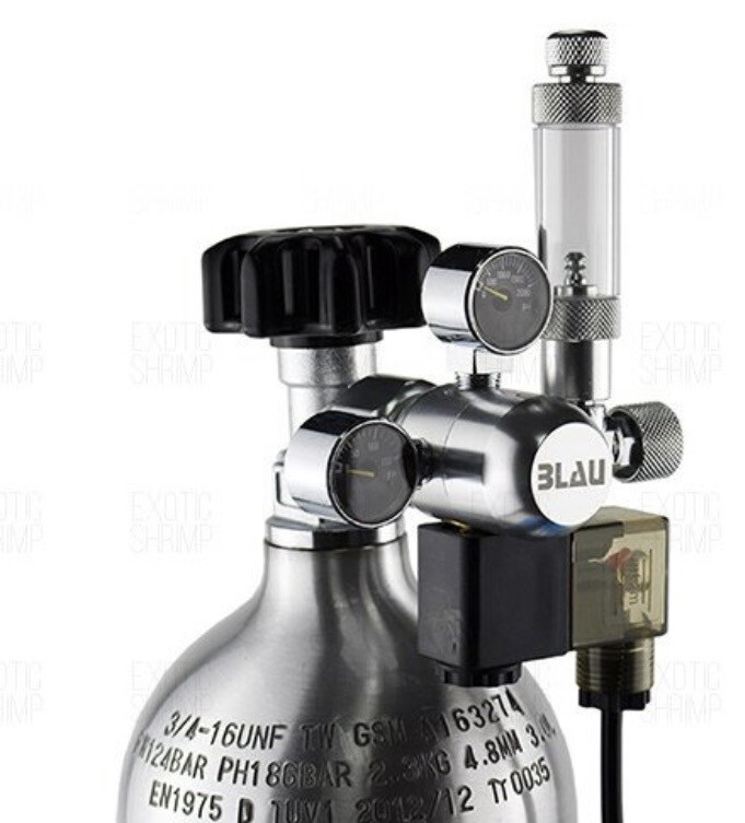 Manoreductor compacto con válvula solenoide y contador simple de burbujas de cristal