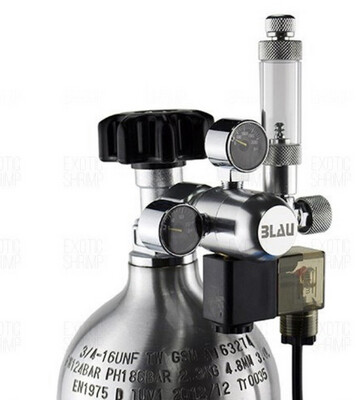 Manoreductor compacto con válvula solenoide y contador simple de burbujas de cristal