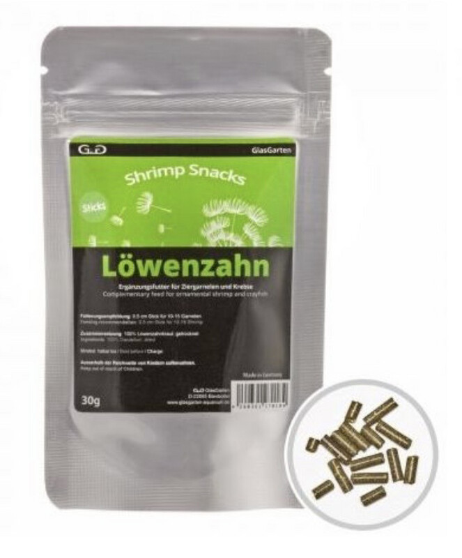 GlasGarten Shrimp Snacks Löwenzahn 30g