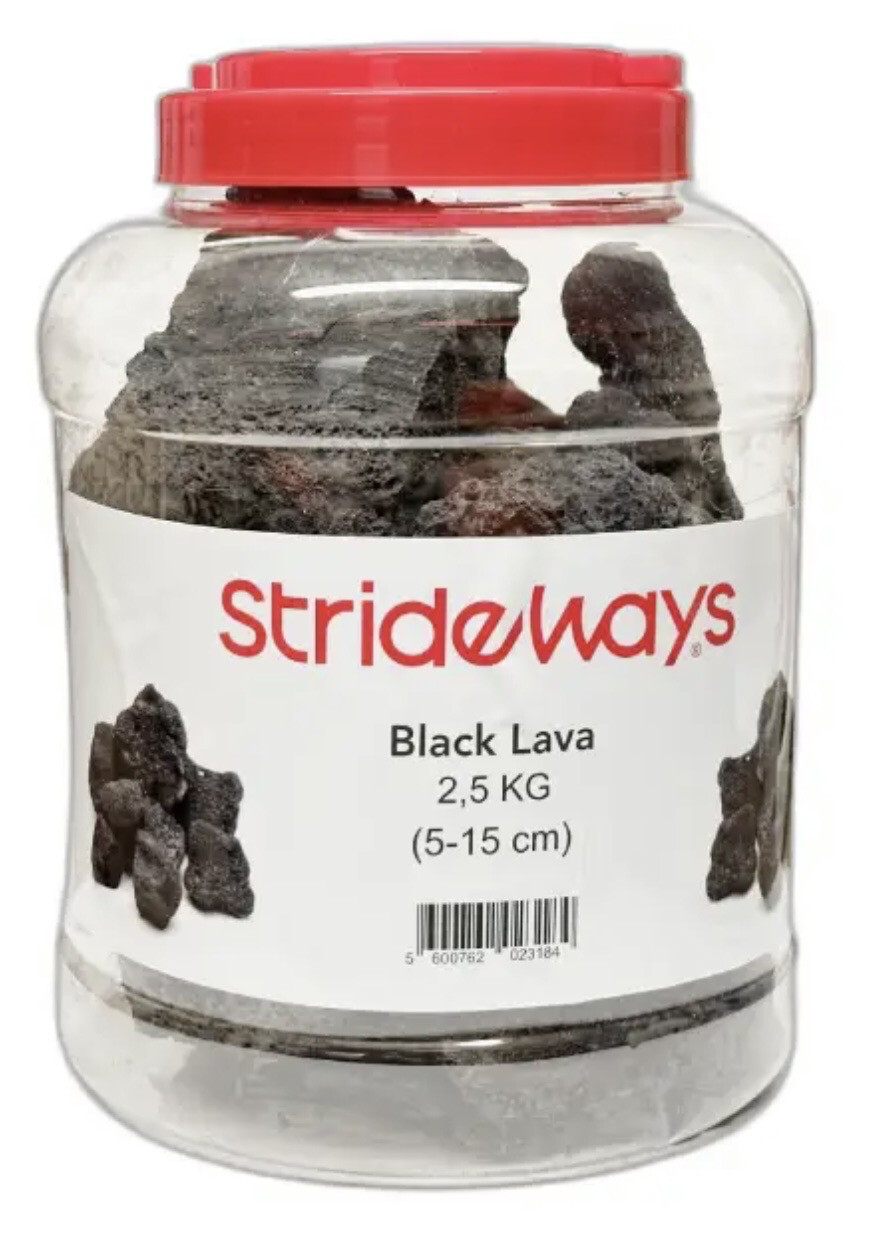 Strideways Black Lava Stone 2,5kg Bottle