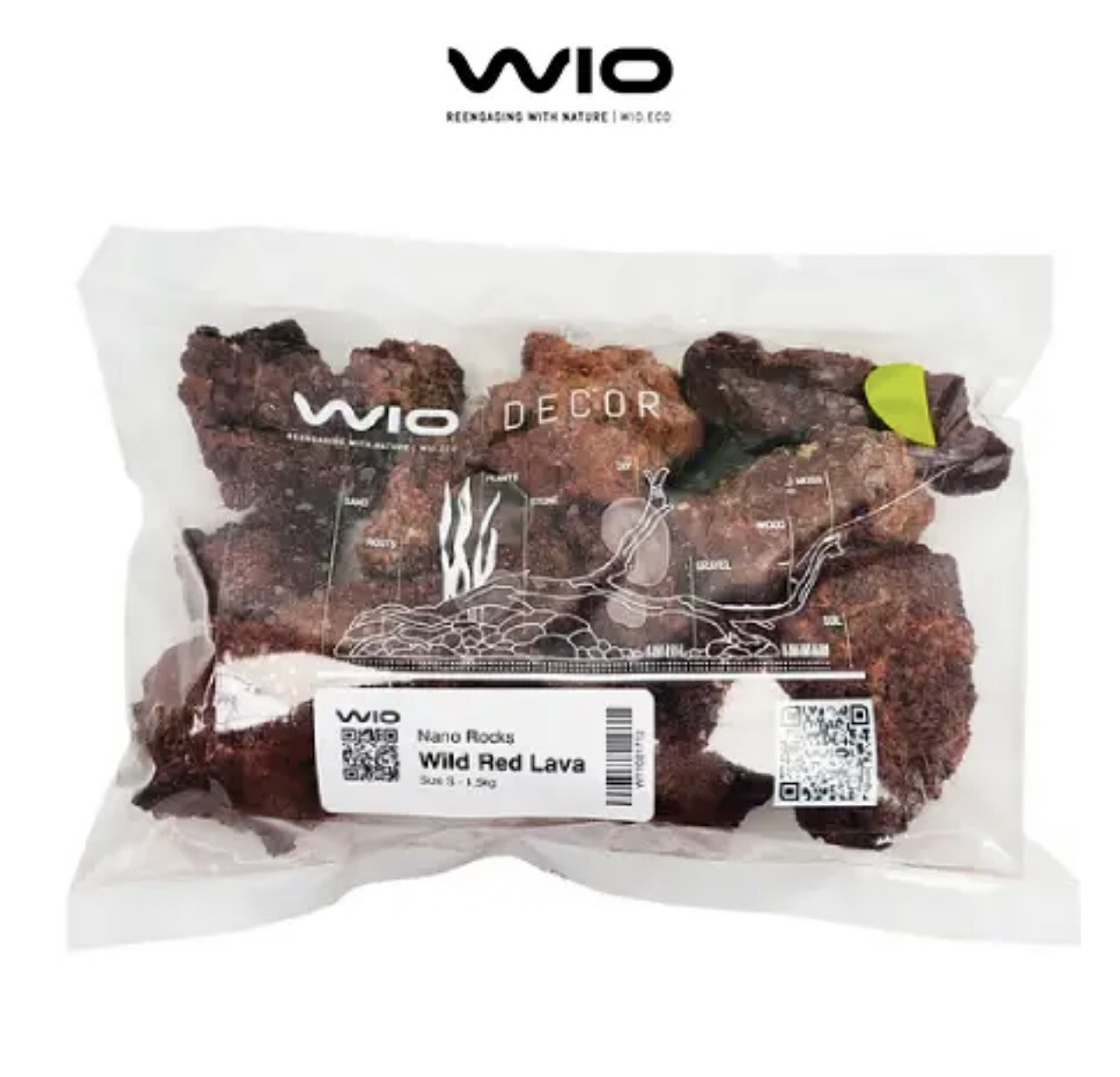 WIO Wild Red Lava nano rocks 3 litros