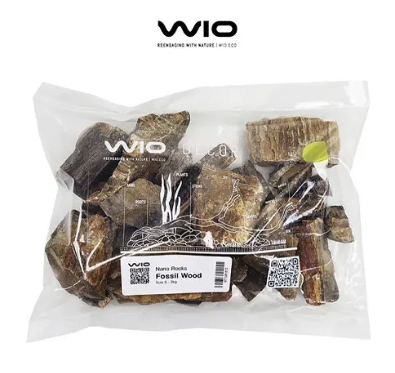 WIO Fossil Wood nano rocks 3 litros