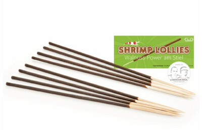 Shrimp Lollies Walnuss Power Glas Garten
