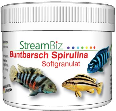 StreamBiz Cíclidos Espirulina Gránulos Suaves 230 g