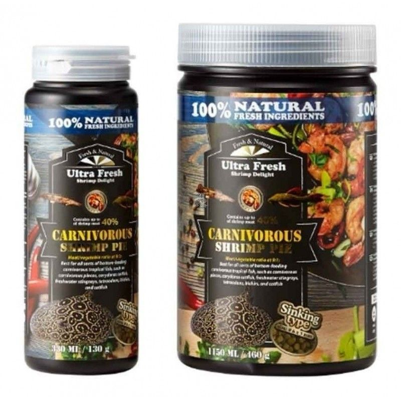 TABLETA PREMIUM CARNIVOROUS SHRIMP PIE 1500ml/385gr