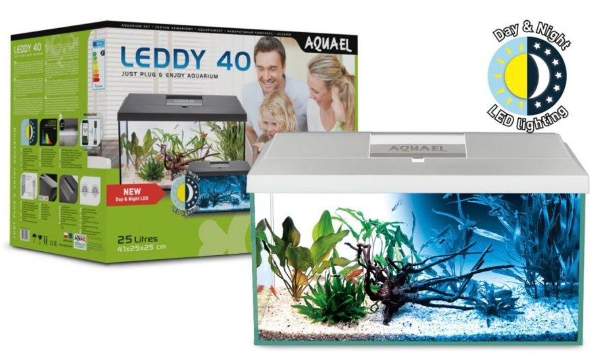 ? Set Acuario Leddy 75 Blanco Day & Night