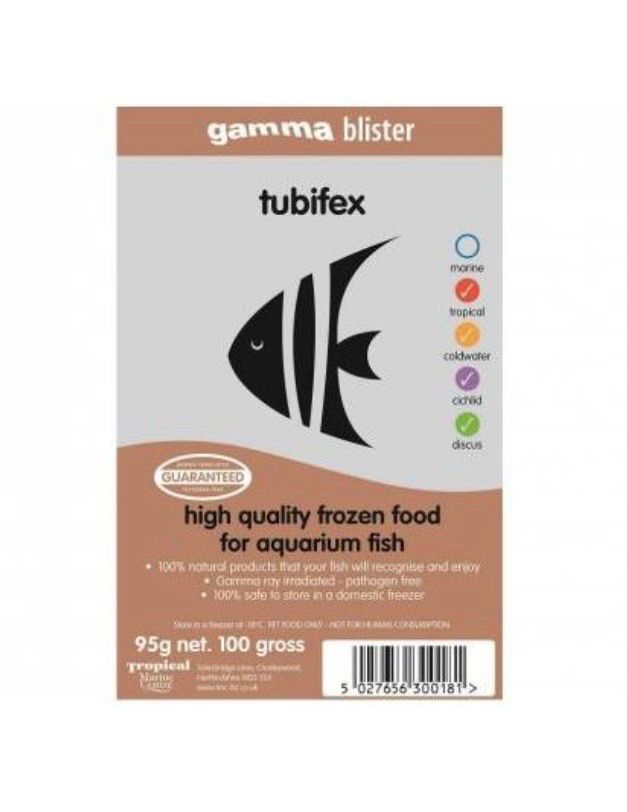 ❄️ Gamma Tubifex 100 g – Tubifex congelado
