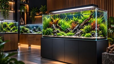 Acuarios, muebles y alfombrillas