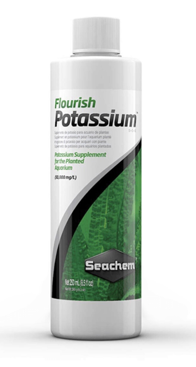 ? Seachem Flourish Potassium 250 ml | Fertilizante de potasio para acuarios plantados