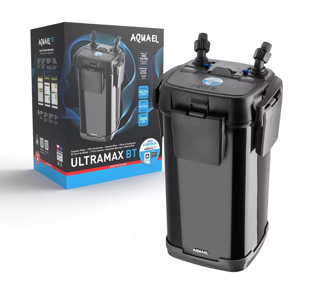 ? Aquael Ultramax BT – Filtro externo de acuario con control Bluetooth