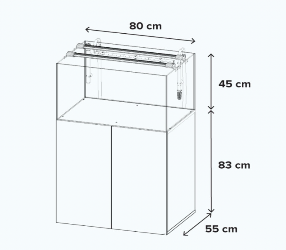 ? Acuario Prestige Ultra 80 Negro — Aquatlantis