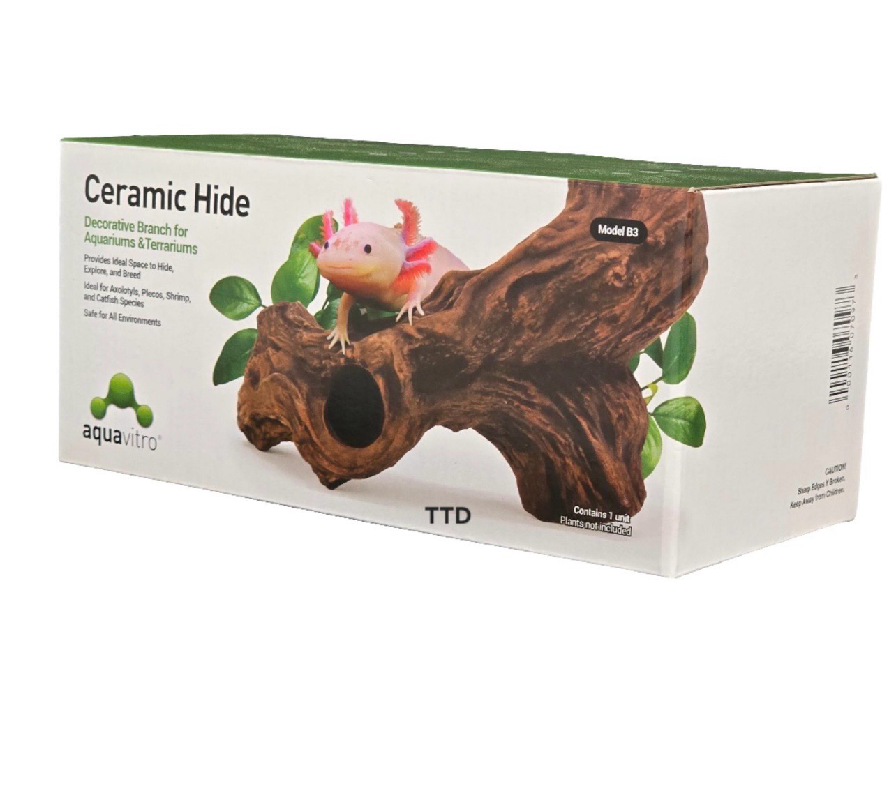 ?? Refugio cerámico tipo tronco – Ceramic Hide Model B3 Aquavitro