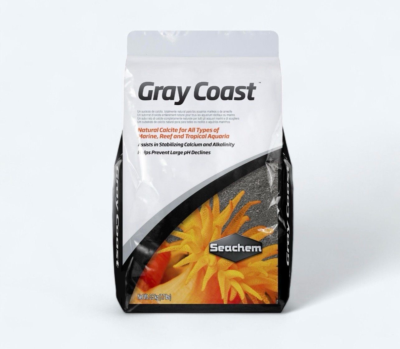 ?⚫ Seachem Gray Coast 3,5 kg | Sustrato calcítico premium