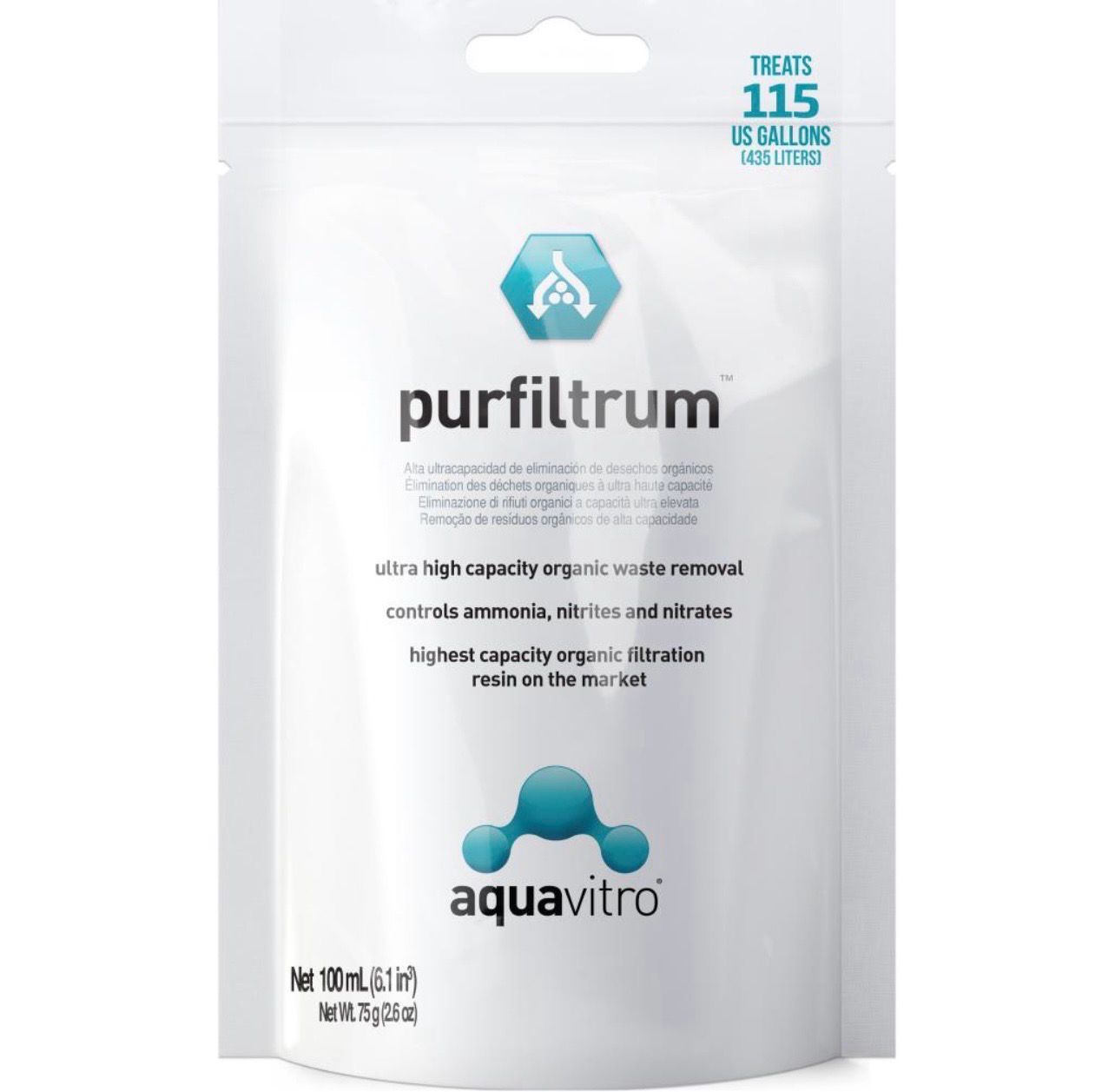 ⚗️? Purfiltrum 100 ml Aquavitro | Resina filtrante premium reutilizable