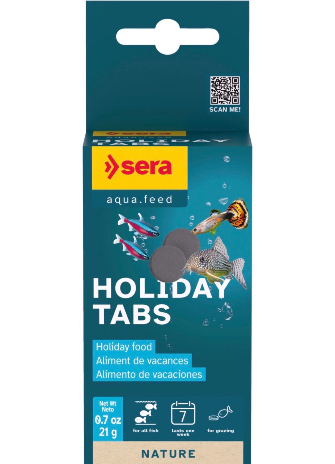 ??️ Sera HolidayTabs 10 Tabs (21 g) | Alimento Vacacional para Peces