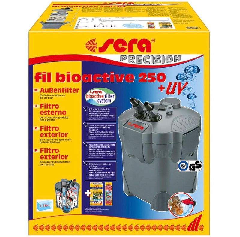 ? Sera Fil Bioactive 250 + UV | Filtro Exterior con UV-C para acuarios de hasta 250 litros ?