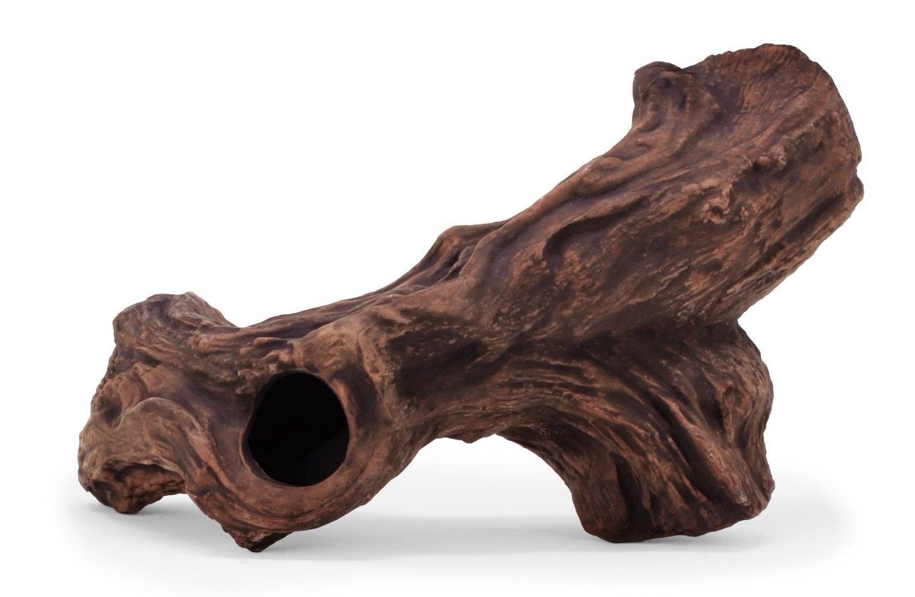 ? Aquavitro Ceramic Hide B3 | Refugio Cerámico Efecto Tronco para Acuarios ??