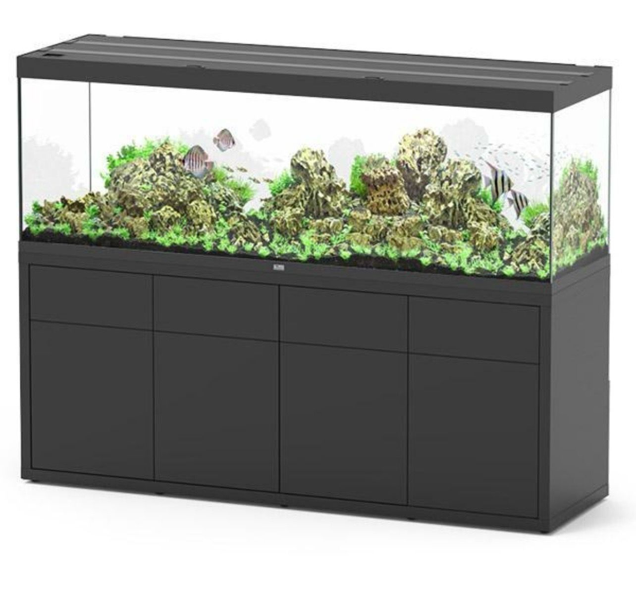 ? Aquatlantis Sublime Ultra 200x60 Negro + Mueble | Acuario Premium de 808 Litros ✨?