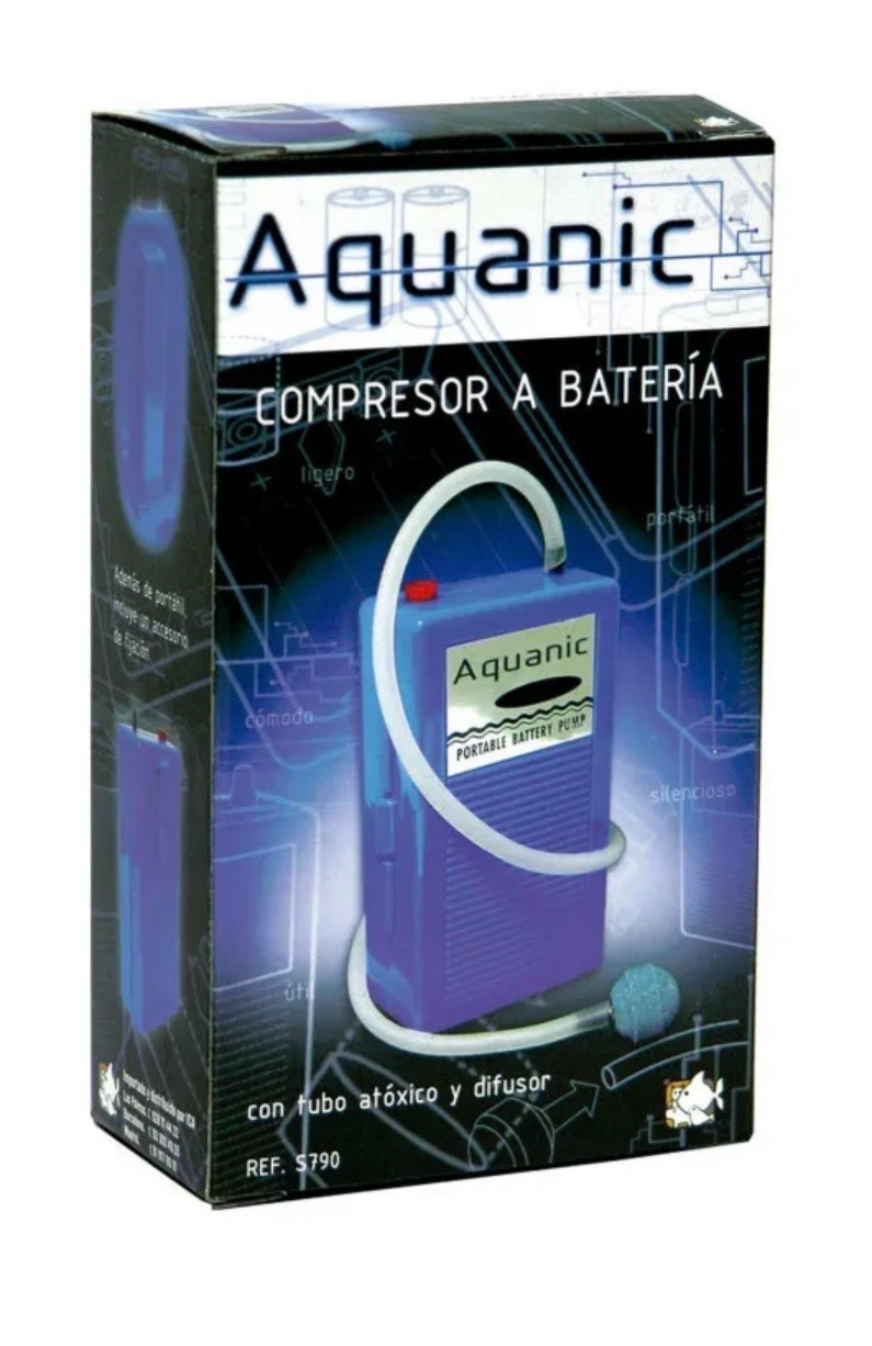 ? Compresor a Pilas AQUANIC 96 L/h | Aireador Portátil para Acuarios y Transporte de Peces ??