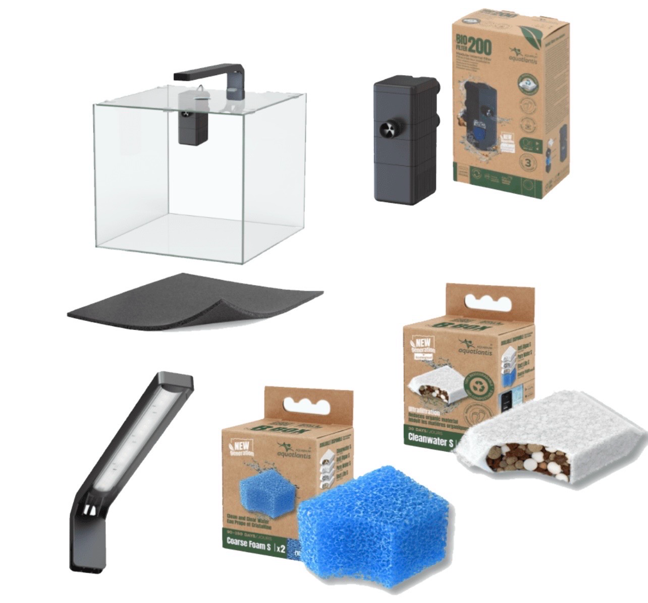 ? Aquatlantis KUBUS 54 Equipado | Acuario 54 Litros con LED y Filtro ??
