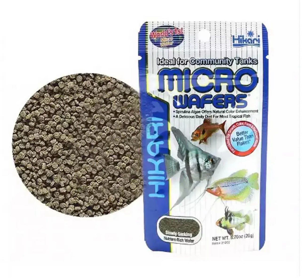 ? Hikari Micro Wafers 20 g | Alimento Premium para Peces Tropicales
