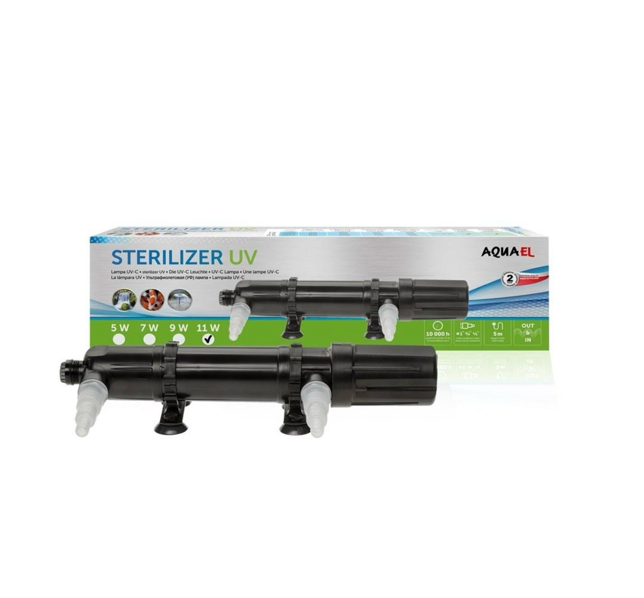 ? Aquael Sterilizer UV PS 2.0 11W – Esterilizador UV-C para estanques y acuarios