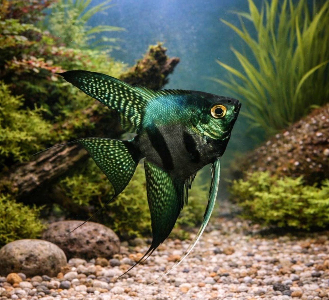 ? Escalar Smoke Verde – Pterophyllum scalare