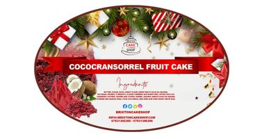 CocoCranSorrel Fruit Cake (10 inch Round)
