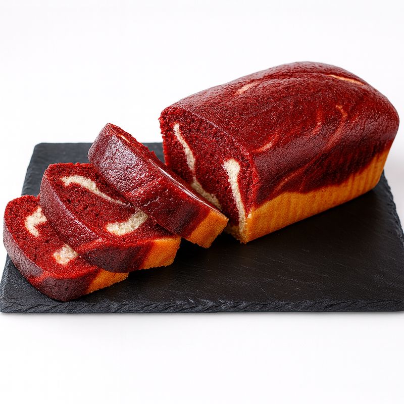 Red &amp; White Velvet Marble Loaf