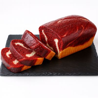 Red &amp; White Velvet Marble Loaf