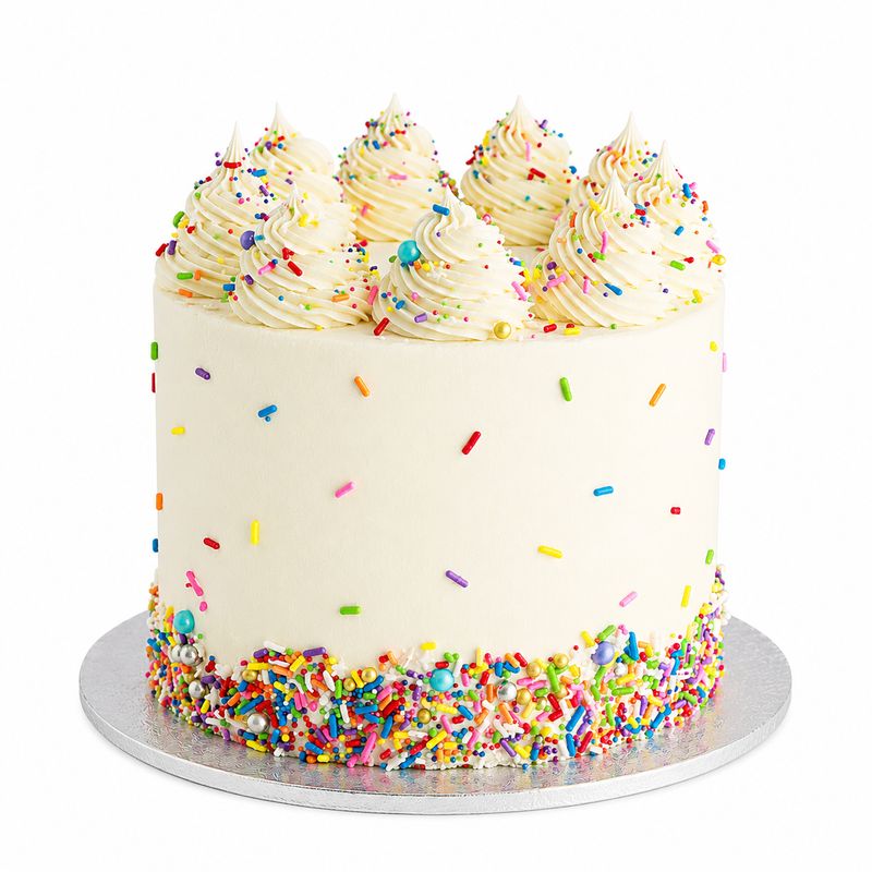 Classic Vanilla Sprinkle Cake