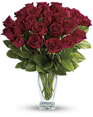 Two dozen Red Roses in a Vase
