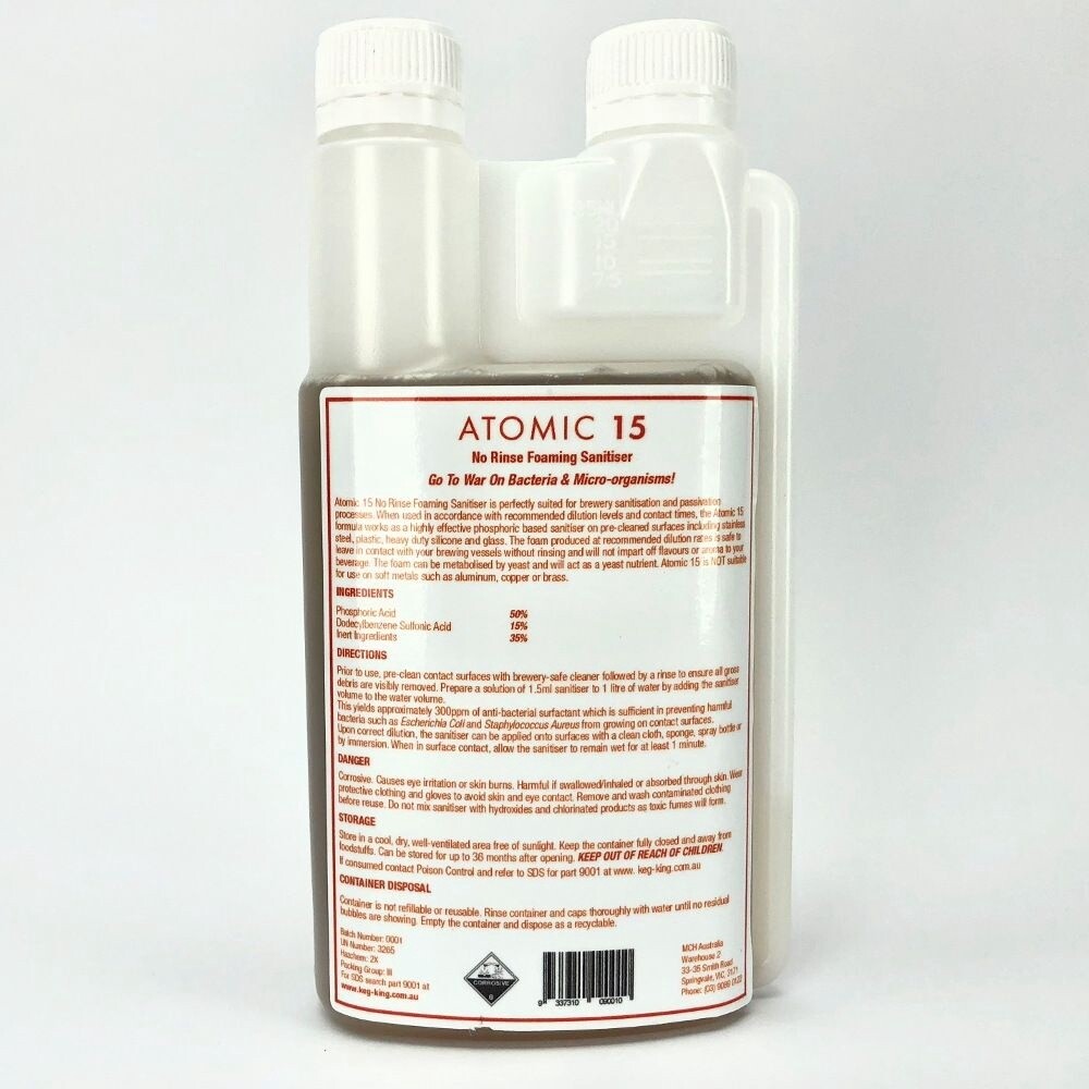 Foaming Sanitiser 500ml-Atomic 15