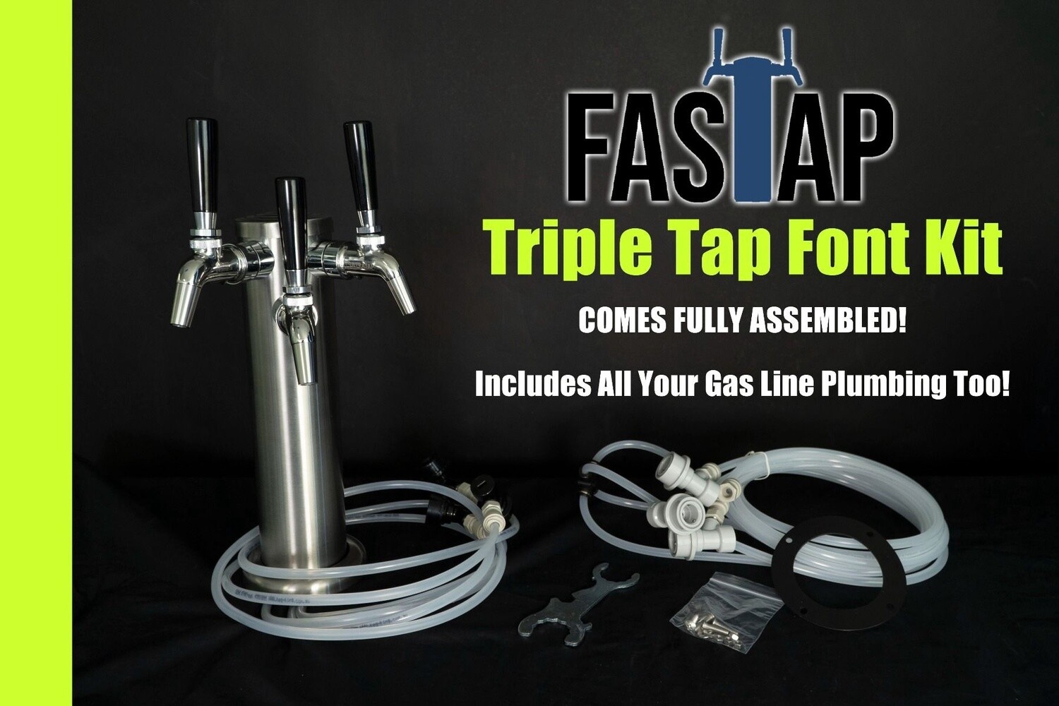 Triple Tap Front Kit - with Push Fitting