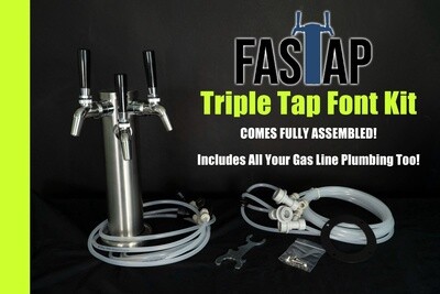 Triple Tap Front Kit - with Push Fitting