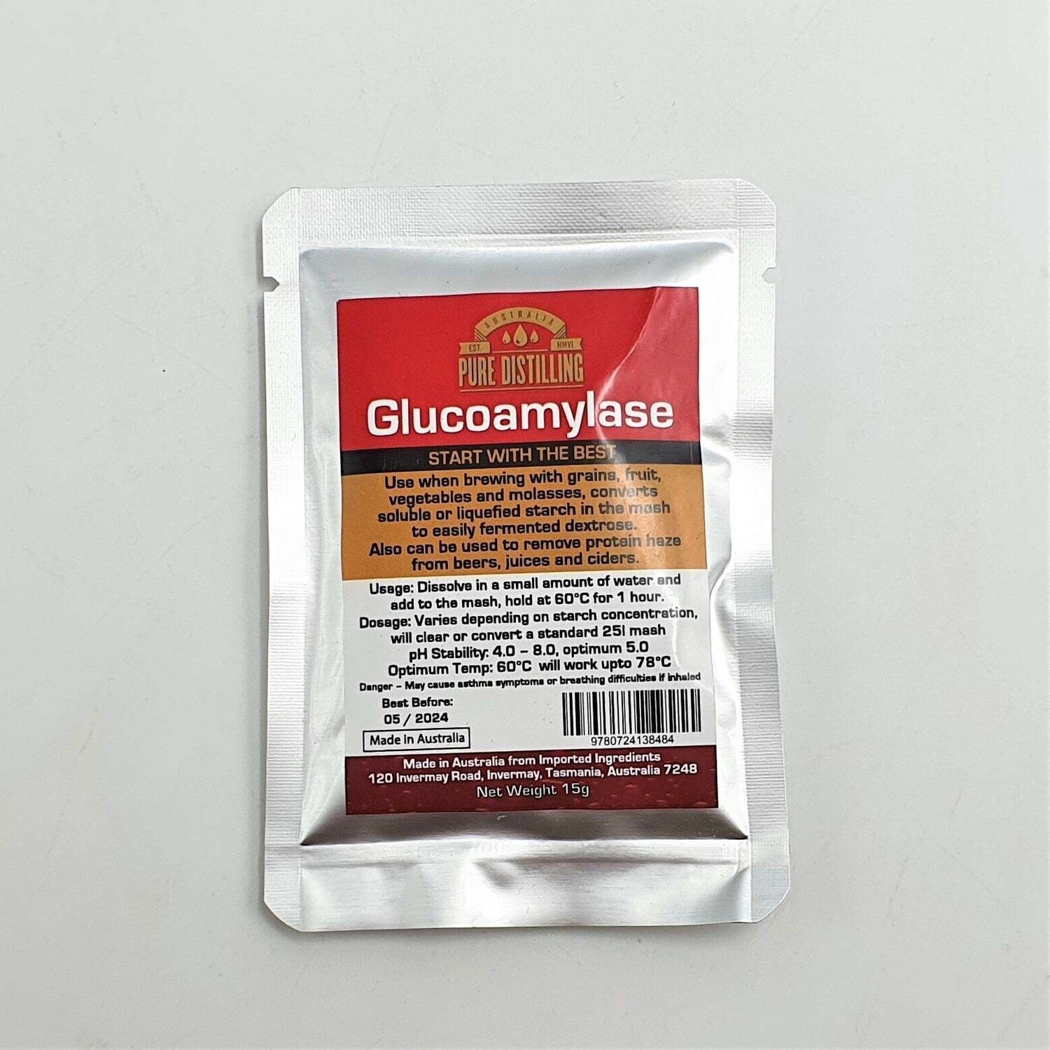 Pure Distilling Enzyme - Glucoamylase 15g
