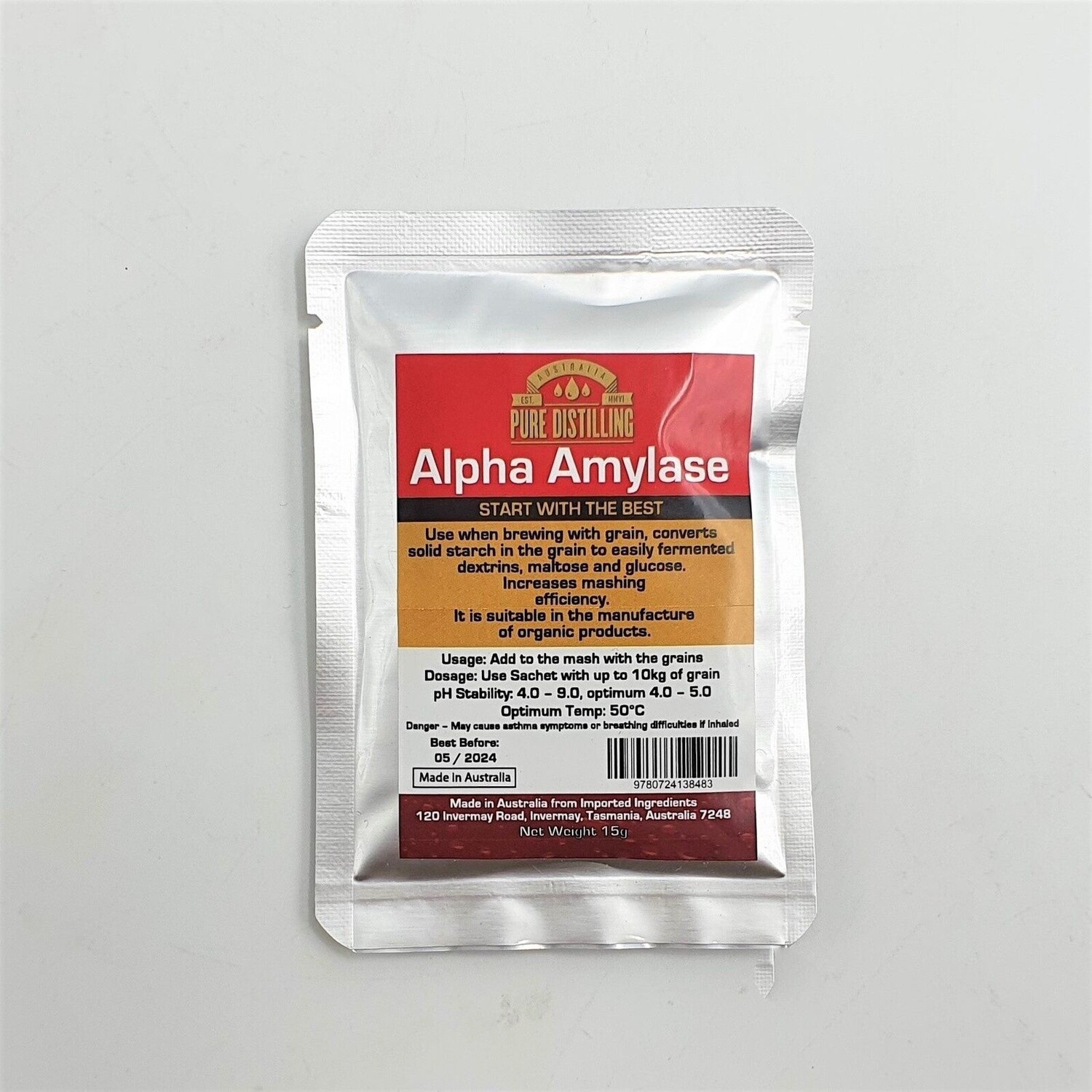 Pure Distilling Enzyme - Alpha Amylase 15g