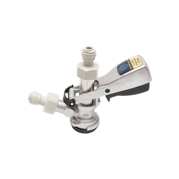 Coupler - D-Type Keg Coupler with Push In Fittings