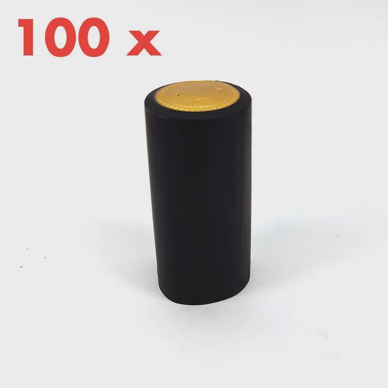 100 x Black Heat Shrink Tamper Wraps for Wine Bottles