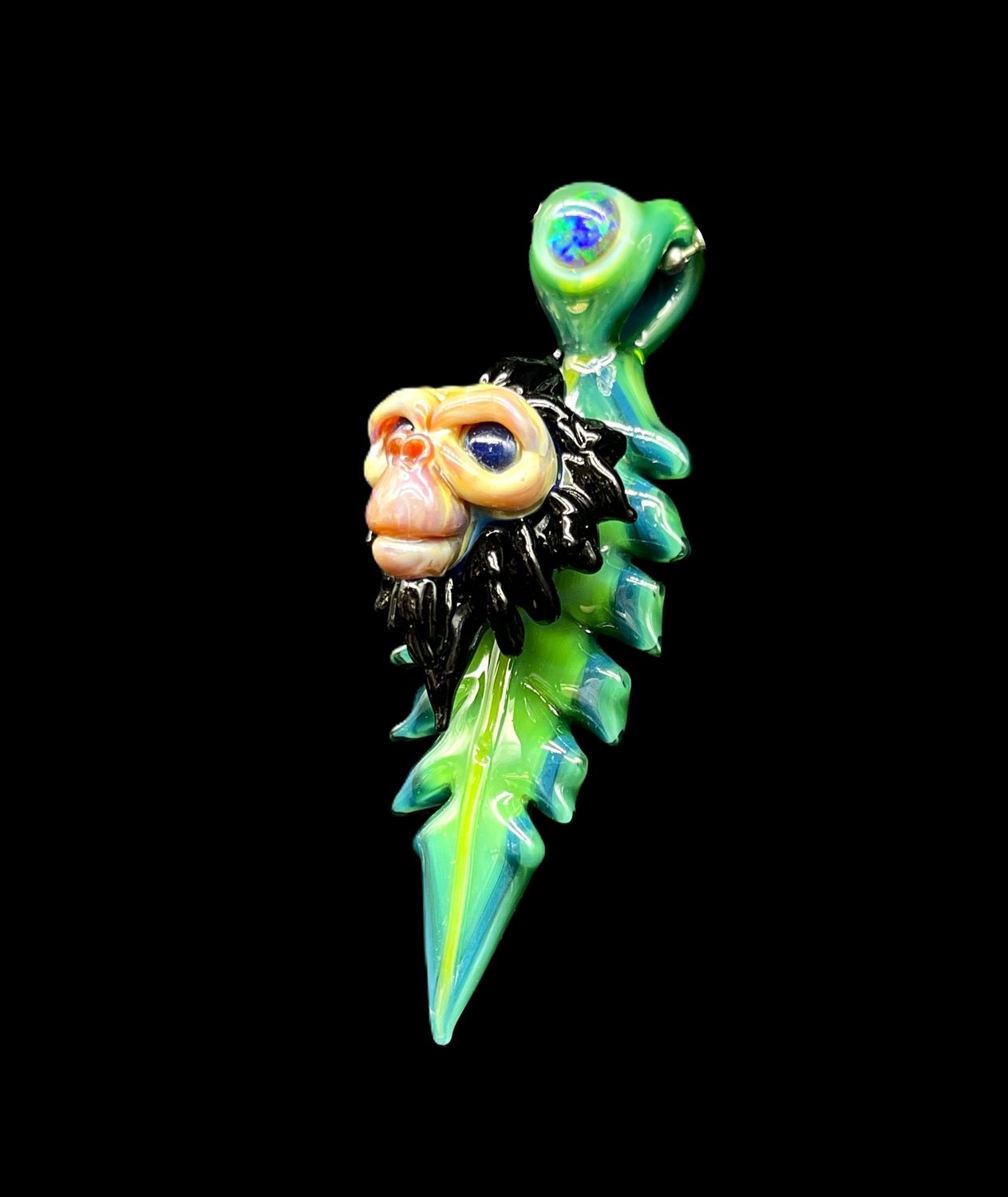 Mini Monkey Leaf Opal Bail