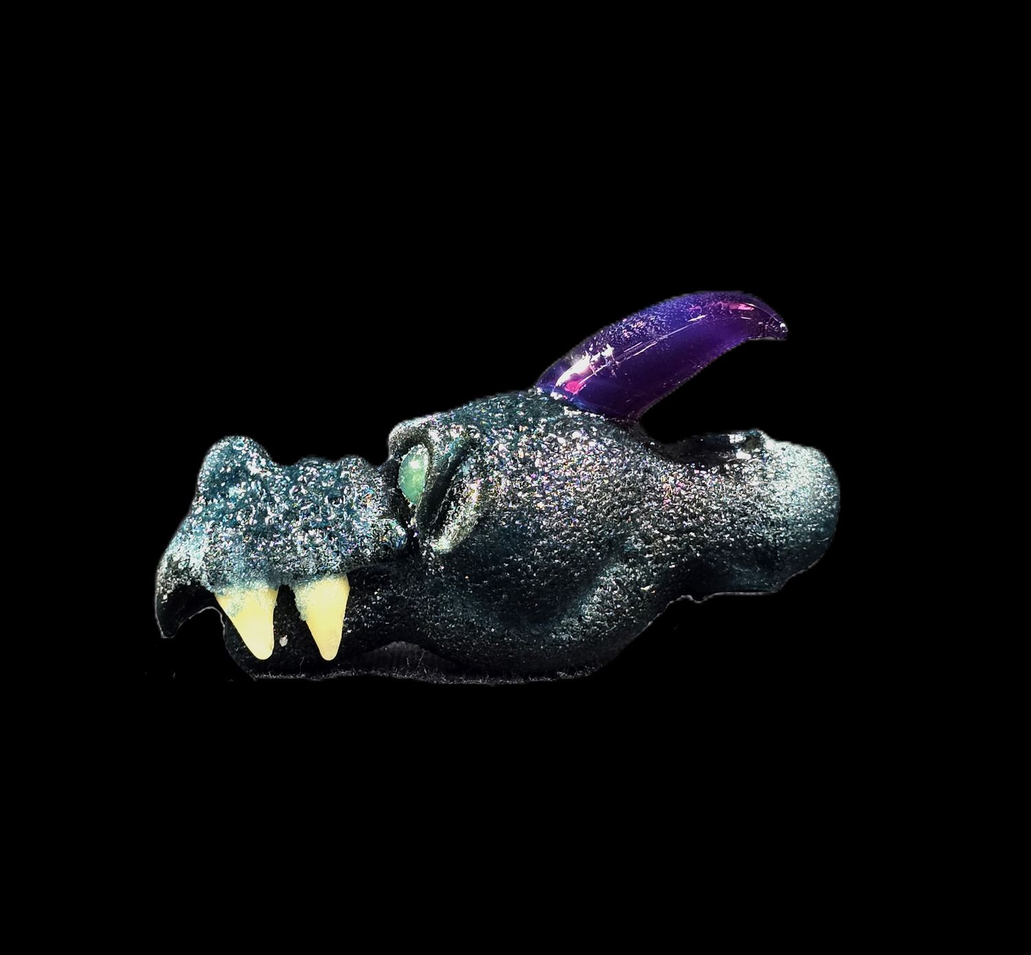 Textured Side View Dragon Pendant #2