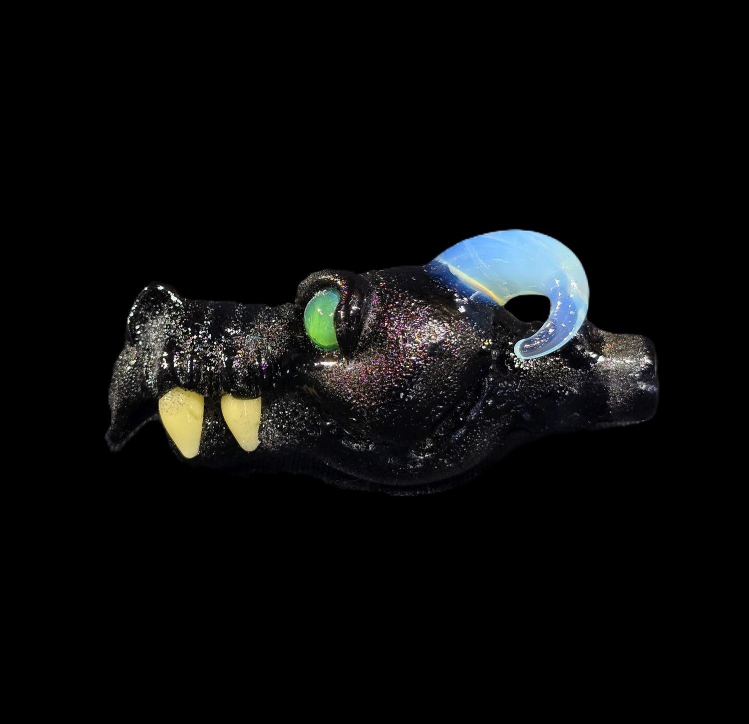 Textured Side View Dragon Pendant #1