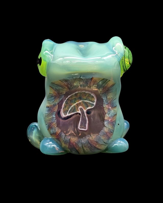Heath Mushroom Frog Pendant