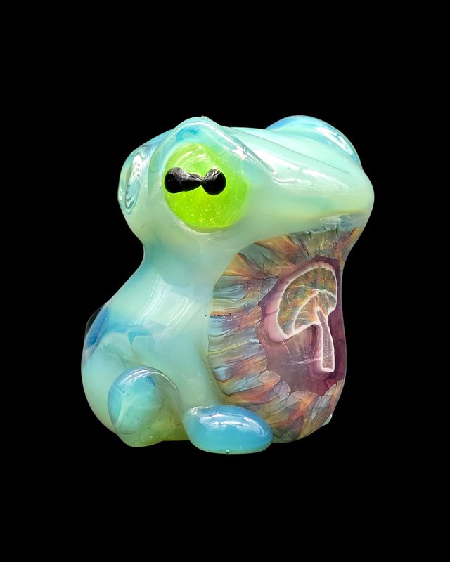 Heath Mushroom Frog Pendant