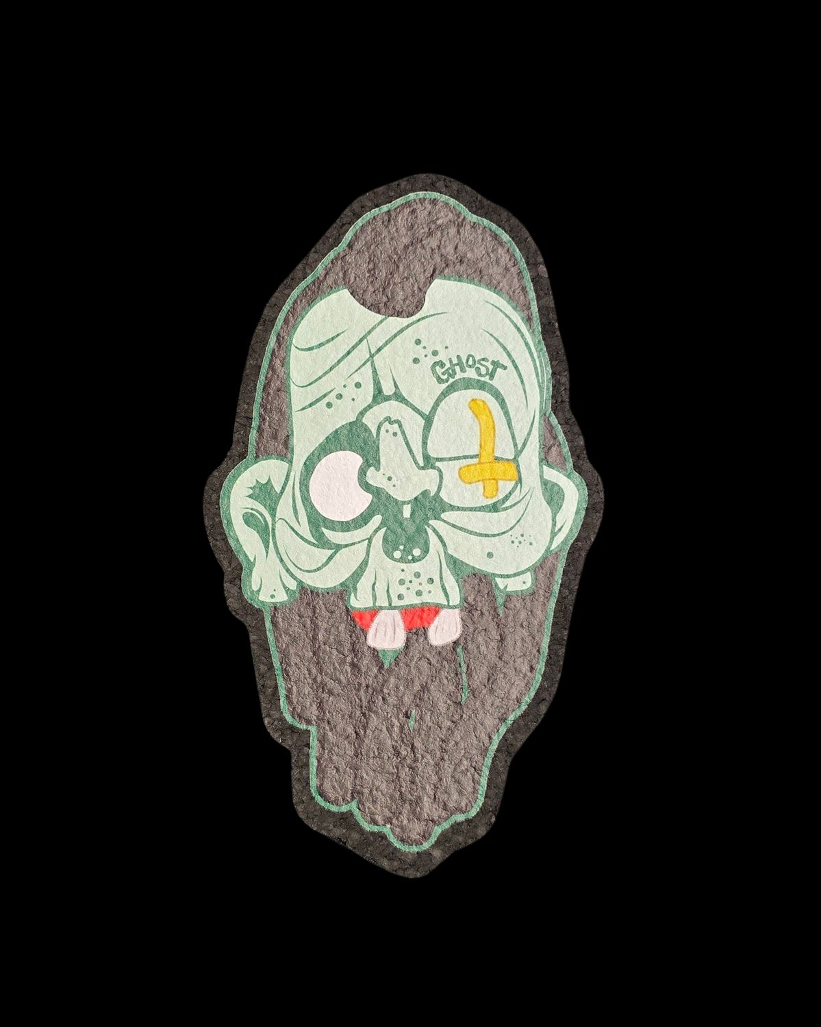 Ghost Shrunken Head Moodmat