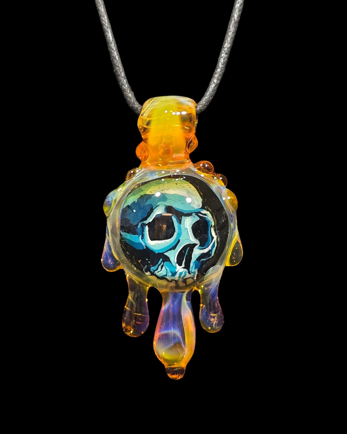Blue Skull Pendant