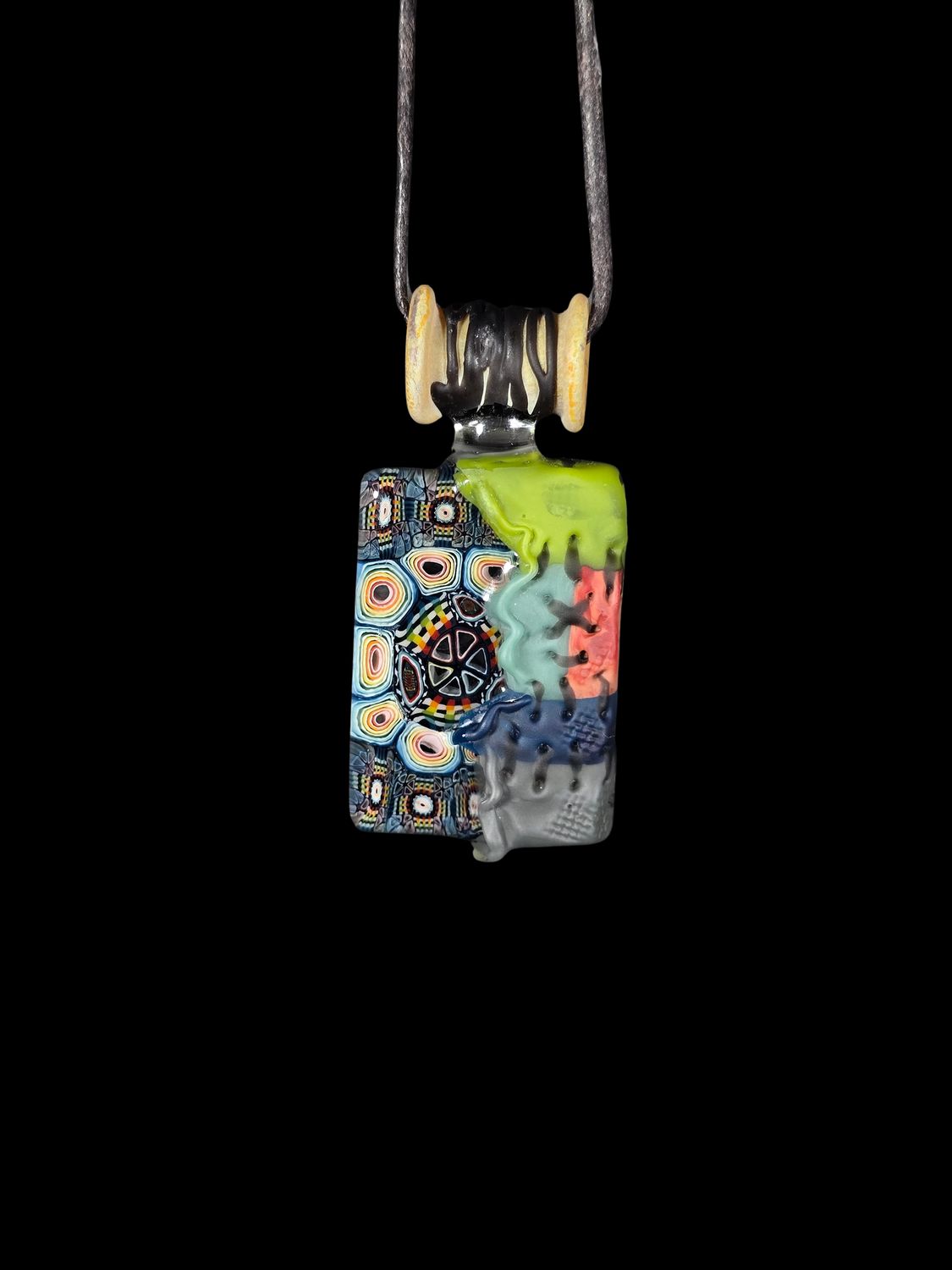 Quilted Tile Pendant #2